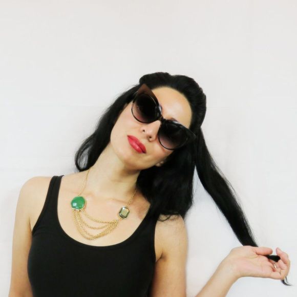 Pin Up Style Cat Eye Sunglasses - Vintage Retro - Breakfast at Tiffany's Audrey - Picture 5 of 10